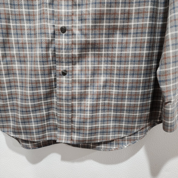 Roundtree Yorke Gold Label Long Sleeve Button Up Plaid Shirt Mens Sz XL Non Iron - Picture 12 of 15